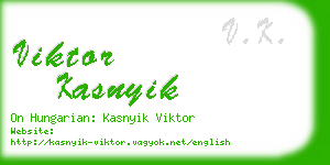 viktor kasnyik business card